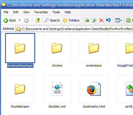 Where Are My Firefox Bookmarks Stored In Windows Vista