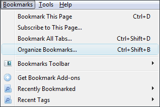 Organize Firefox Bookmarks