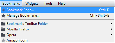 Opera bookmarks