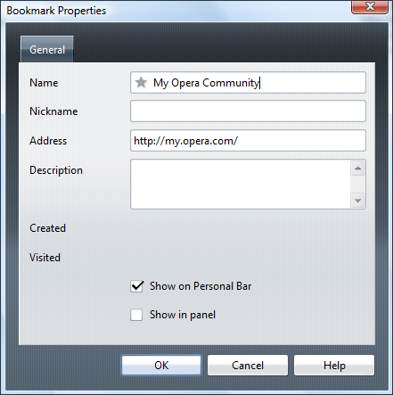 Edit Opera Bookmarks